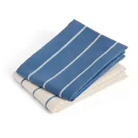 HAY Outdoor Market keukendoek Blauw-beige, 2-pack