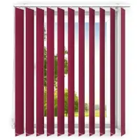 Time4blinds - verticale lamellen - lamellen voor kantoorwerkplekken en voor thuis - Slaapkamer Jaloezieën - Keuken Jaloezieën - 190x120 cm - Bordeaux