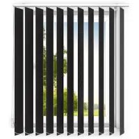 Time4blinds - verticale lamellen - lamellen voor kantoorwerkplekken en voor thuis - Slaapkamer Jaloezieën - Keuken Jaloezieën - 180x240 cm - Klassiek zwart