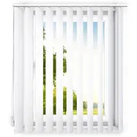 Time4blinds - verticale lamellen - lamellen voor kantoorwerkplekken en voor thuis - Slaapkamer Jaloezieën - Keuken Jaloezieën - 170x235 cm - Klassiek wit