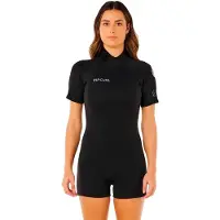 Rip Curl Trad 2/2 Mm Spring Fl Dames Shorty Met Korte Mouwen En Rits Op De Rug