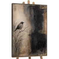 YS Canvas schilderij handgeschilderd branch and shadow abstract – -Art Gallery – Luxe wanddecoratie voor woonkamer – Modern schilderij voor slaapkamer en hal