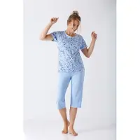 Hajo dames pyjama blauwe panter | Maat 40/42
