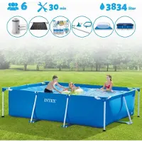 Intex Zwembad - Rechthoekig - 300 x 200 x 75 cm - Blauw