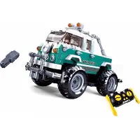 Sluban Power Bricks R/c 2.4g Truck Construction Game 397 Pieces Zilver Kinderen