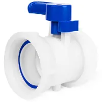Bradas IBC Adapter met Vlinderkraan S100x8 Binnendraad naar S100x8 Buitendraad - IBC Koppeling met Afsluiter - Waterregeling IBC Tank