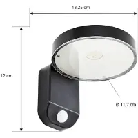 PRIOS Buitenverlichting , Tarlson, Zwart, Terras, Kunststof, Modern