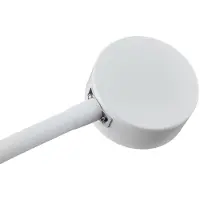 LINDBY Klemlamp Jyla, wit / opaal, Woon-/ Eetkamer, metaal, Modern, Klemlamp