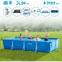 Intex Rechthoekig zwembad - 450x220x84 cm - 7-delig - SCB97