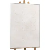 YS Canvas schilderij 120x80 cm handgeschilderd witte code – -Art Gallery – Lijst: Wit – Luxe wanddecoratie