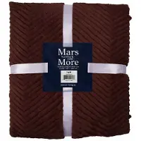 Mars & More Plaid Visgraat Bruin 140x200cm