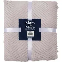 Mars & More Plaid Visgraat Grijs 140x200cm