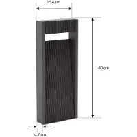 LUCANDE Buitenverlichting , Tavion, Zwart, Terras, Aluminium, Modern