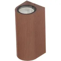 LINDBY - Wandlamp buiten - 2lichts - Aluminium, glas - H: 16 cm - GU10 - roestkleurig