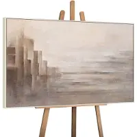 YS Canvas schilderij handgeschilderd borders of illusion abstract – -Art Gallery – Luxe wanddecoratie voor woonkamer – Modern schilderij voor slaapkamer en hal
