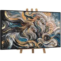 YS Canvas schilderij handgeschilderd dynasty of strength abstract – -Art Gallery – Luxe wanddecoratie voor woonkamer – Modern schilderij voor slaapkamer en hal