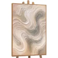 YS Canvas schilderij handgeschilderd gentle current abstract – -Art Gallery – Luxe wanddecoratie voor woonkamer – Modern schilderij voor slaapkamer en hal