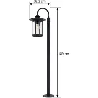 LINDBY Buitenverlichting , Zayn, dimbare, Zwart, Terras, Aluminium, Antiek