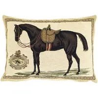 Mars & More gobelin kussen paard zadel bruin 30x45cm