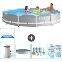 Intex Prism Frame Zwembad, rond - 366x76 cm - 6-delig, model SCB15