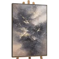 YS Canvas schilderij handgeschilderd heavenly glow abstract – -Art Gallery – Luxe wanddecoratie voor woonkamer – Modern schilderij voor slaapkamer en hal