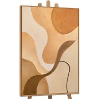 YS Canvas schilderij 140x100 cm handgeschilderd kromming van de horizon – -Art Gallery – Lijst: Hout – Luxe wanddecoratie