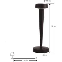 LUCANDE Buitenverlichting , Lea, dimbare, Roestbruin, Woonkamer, Metaal, Modern