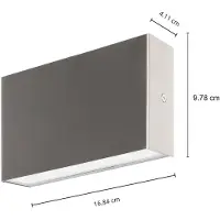 Arcchio Wandlamp buiten Karline, alu / grijs / zink, Roestvrij staal, Modern