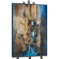 YS Canvas schilderij groot handgeschilderd elegante abstractie verfijnd – -Art Gallery – Luxe wanddecoratie voor woonkamer – Modern schilderij voor slaapkamer en kantoor