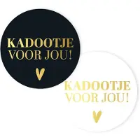 Kassaplan Stickers Kadootje Voor Jou Ø50mm 250st Verschillende verschillende Papier