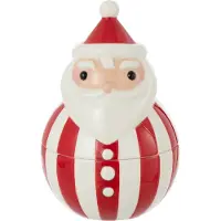 J-Line voorraadpot Sinterklaas Dolomiet - keramiek - kerstrood/wit - large