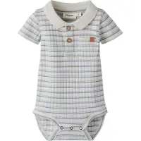 Name it Rompertje/body opaal / lichtblauw / wit