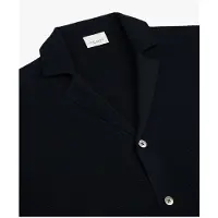 Profuomo doorknoop polo donkerblauw katoen