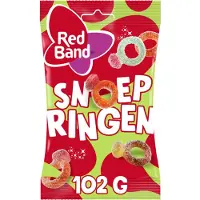 Red Band Snoepringen Zuur Zakje (12x102 g)
