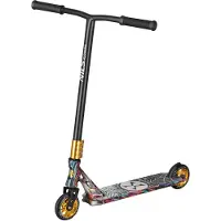 NILS Stunt Scooter HS221 SPIDER Freestyle, 110 mm wielen, ABEC-9 lagers, zwart-goud