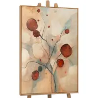 YS Canvas schilderij handgeschilderd scarlet constellations abstract – -Art Gallery – Luxe wanddecoratie voor woonkamer – Modern schilderij voor slaapkamer en hal