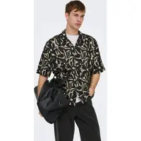 Only & Sons Overhemd 'ONSHARVI' kaki / zwart