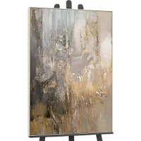 YS Canvas schilderij groot handgeschilderd gouden horizonten abstract warm – -Art Gallery – Luxe wanddecoratie voor woonkamer – Modern schilderij voor slaapkamer en kantoor