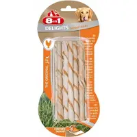 8In1 10x Delights Pro Dental Twist Sticks Kip 10 stuks