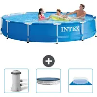 Intex Framezwembad, rond - 366x76 cm - 4-delig, model SCB76