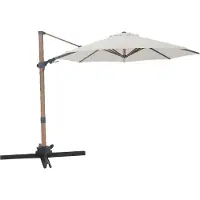 Axi Solis Zweefparasol Ø 300cm Houtlook/beige