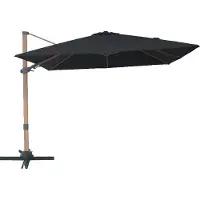 Axi Alina Zweefparasol 300x300cm Houtlook/grijs