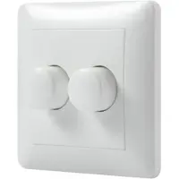 LumenXL Duo muurdimmer, inbouw 2 x 0-200W