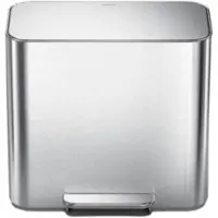 Simplehuman Prullenbak Mini Recycler Geborsteld Staal 7,5+7,5L