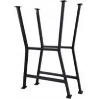 QLS 2x Tafelpoten, tafelonderstel, tuintafel, parktafel, stalen poten, zwart, MADRIT 9458
