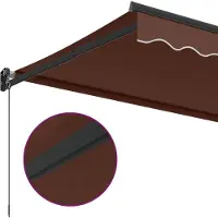 vidaXL Luifel handmatig uittrekbaar 300x250 cm bruin