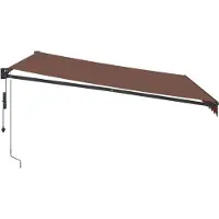 vidaXL Luifel automatisch uittrekbaar 400x300 cm bruin