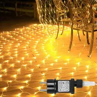 Lapamax 3x2 meter LED-lichtketting, net voor binnen, warmwit licht. 31V kerstverlichting, 8 modi, timer. LED-decoratie voor kerst, tuin, balkon, boom