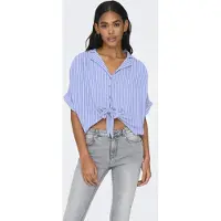 ONLY Blouse 'ONLPaula' indigo / wit