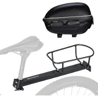 RockBros bagagedrager voor fiets, aluminium bagagedrager met 8 liter achtertas, snelsluiting, geschikt voor mountainbikes